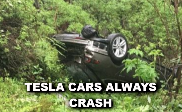 TESLA CARS SELF-CRASH ALL THE TIME DUE TO CRAPPY ENGINEERING